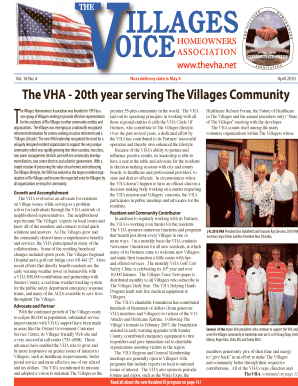 The Villages Homeowners Association Membership Form