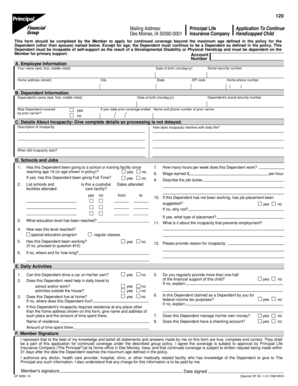 Principal Life Application To Continue