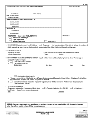 California Response to Dissolution of Marriage