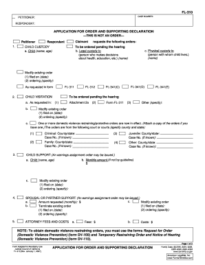 California Child Custody and Support Petition