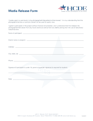 Media Release Form