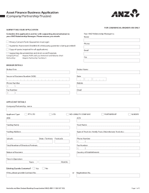 ANZ Asset Finance Business Application