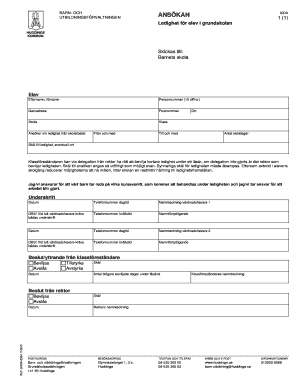 Student Leave Application Form