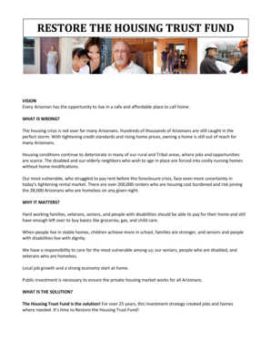 Restore Housing Trust Fund Endorsement Form