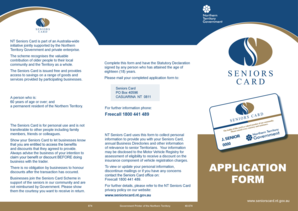 Northern Territory Seniors Card Application