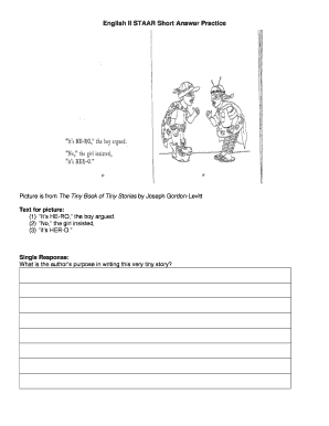 STAAR Short Answer Practice Worksheet