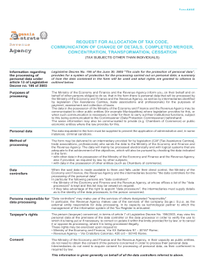 Modulo AA5/6 Richiesta di Attribuzione Codice Fiscale