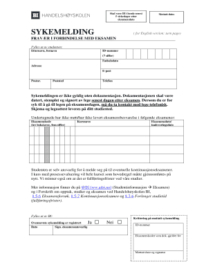 Notice of Absence Due to Illness