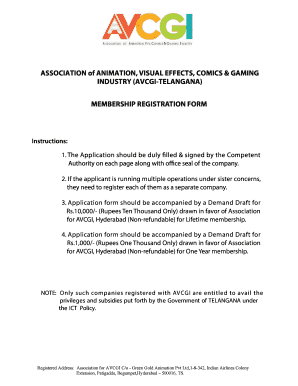To download AVCGI membership Form - avcgi