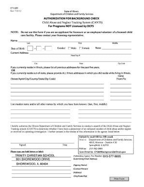 Illinois Background Check Authorization