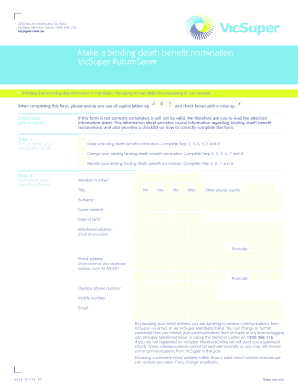 VicSuper Binding Death Benefit Nomination Form