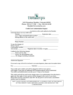 Credit Card Authorization Request