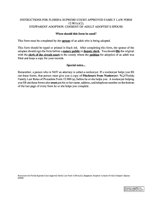 Stepparent Adoption Consent Form