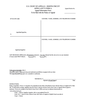 Appeal Information Form