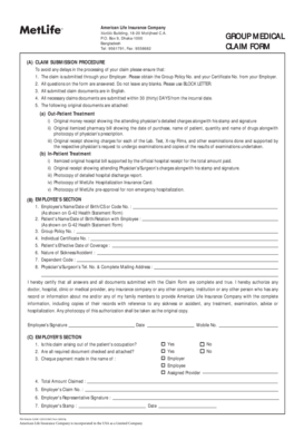 Group Medical Claim Form