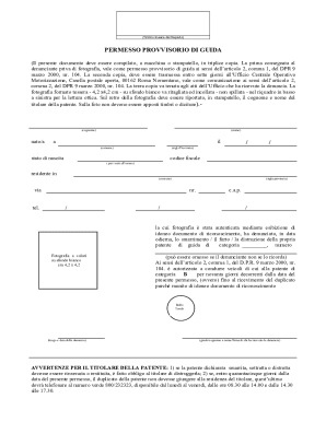 Permesso Provvisorio di Guida