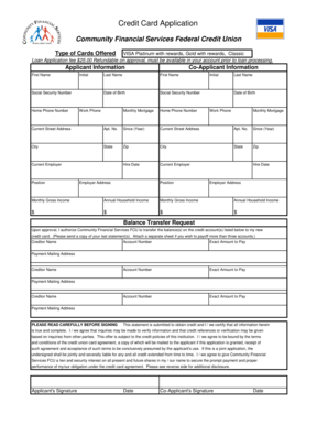 Credit Card Application