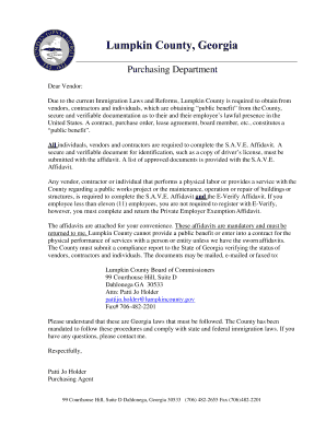 Georgia SAVE Affidavit