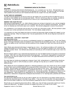 Tax Client Engagement Letter