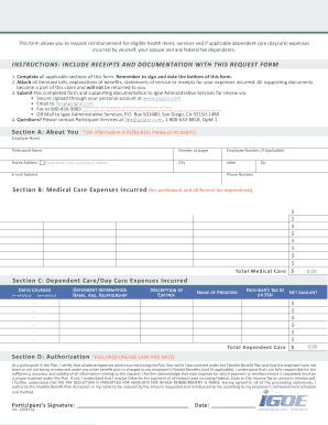 FSA Reimbursement Request Form