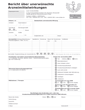 Bericht über unerwünschte Arzneimittelwirkungen