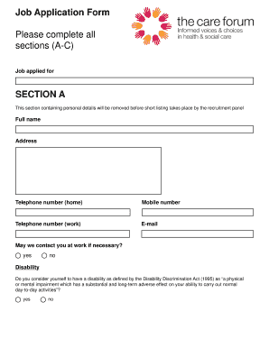 Job Application Form