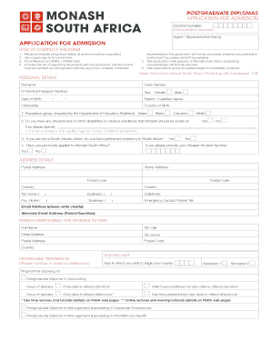 Postgraduate Diploma Application Form