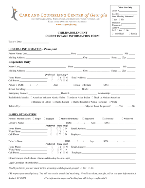 Client Intake Information Form