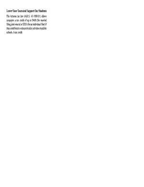 Arizona Public School Tax Credit Form