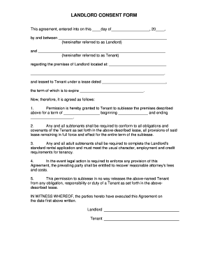 Landlord Consent Form