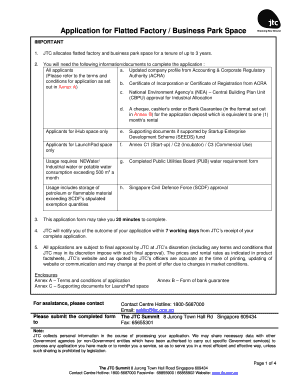 Application for Flatted Factory Business Park Space