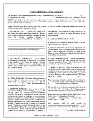 Florida Residential Lease Agreement