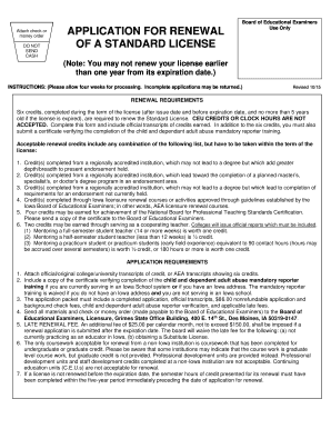 Iowa Standard License Renewal Application