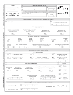 Declaração de Rendimentos Modelo 22