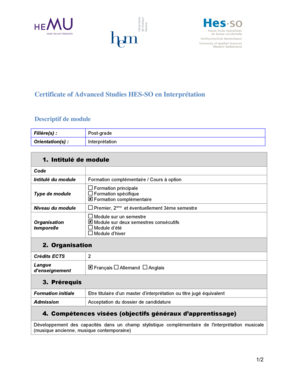 BCertificateb of Advanced Studies HES-SO en Interprtation - HEMU - hemu