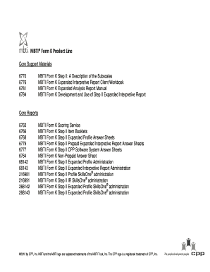 MBTI Form K Step II Expanded Profile