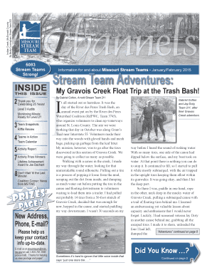 Missouri Stream Teams Activity Report
