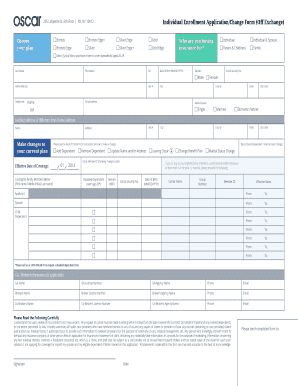 Individual Enrollment Application/Change Form (Off Exchange)