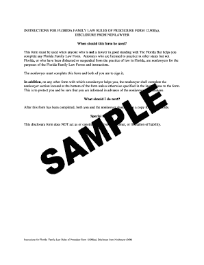 Florida Nonlawyer Disclosure Form