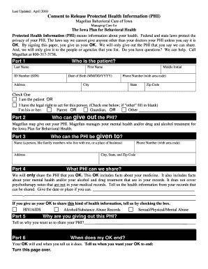 Consent to Release Protected Health Information