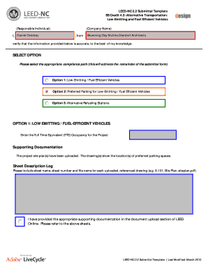 LEED-NC 2.2 Submittal Template
