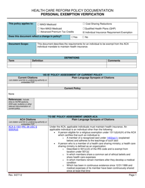 Life insurance needs analysis worksheet pdf - VE-PersonalExemptionVerification-Policy Analysis Template