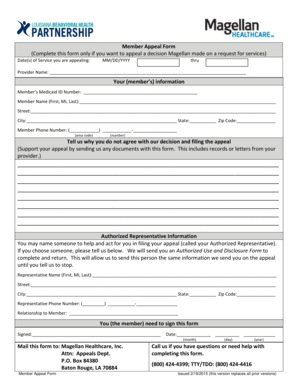 Member Appeal Form