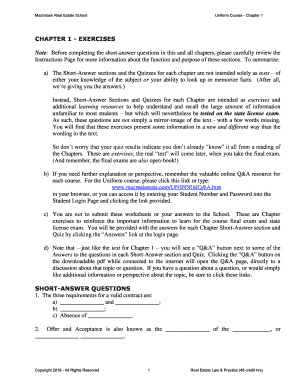 Real Estate Law Contracts Exam Questions