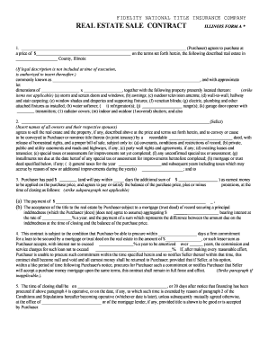 Illinois Real Estate Sale Contract