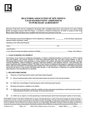 Lead-Based Paint Addendum to Purchase Agreement