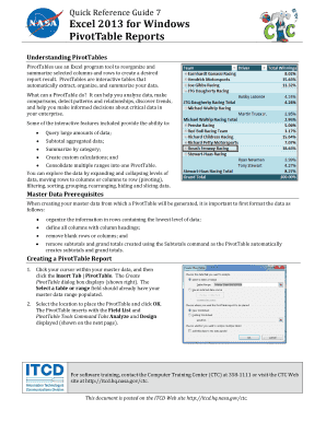 Excel spreadsheet for business expenses and income - Excel 2013 for Windows PivotTable Reports