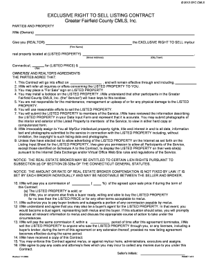 Exclusive Right to Sell Listing Contract