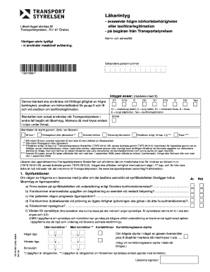 Swedish Medical Certificate for Driving License