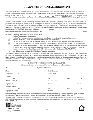 Rental Agreement Guarantee